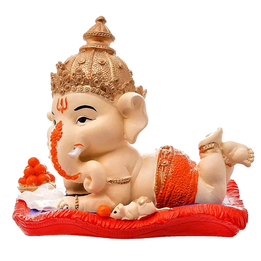 Karigaari India Handcrafted Polyresin Eco Friendly Lord Ganesha Ganpati Idol Figurine