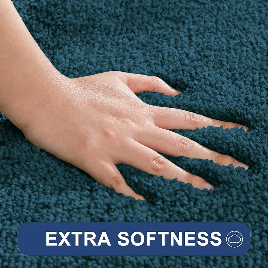 Luxe Home International Microfibre Bath Mat Super Soft Anti Skid Newman Rectangular Mats For Bathroom Colour Teal