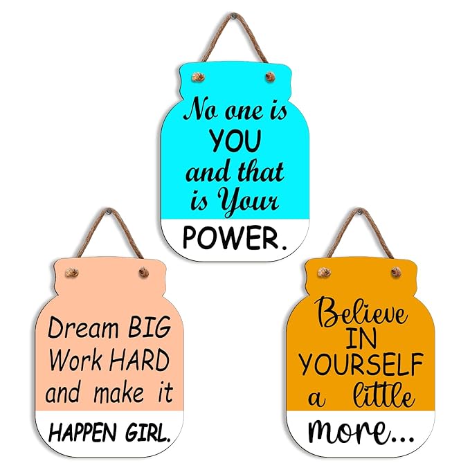 Sehaz Artworks Home Decor Items for Living Room Wooden Wall Hangings for Motivational Quotes