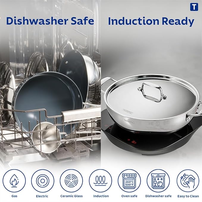 Tramontina Fusao Healthy Triply Ceramic 26cm Grill Pan