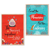 Kotart Count The Memories Motivational Quotes Posters with Frame for Home Decoration Pack of 2