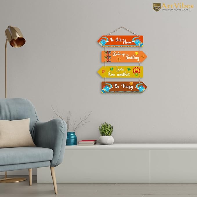 Artvibes Motivational Quotes Decorative Wall Art Mdf Wall Hanger for Living Room