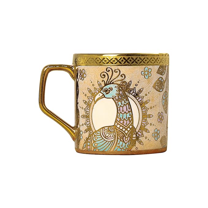 Femora Bone China Gloden Tea Cup | Crowned Gold | 160 Ml