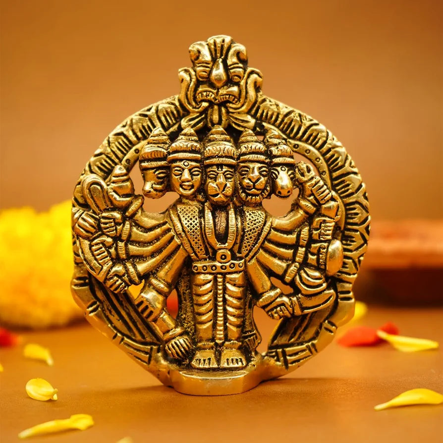 Ekhasa Pure Brass Panchmukhi Hanuman