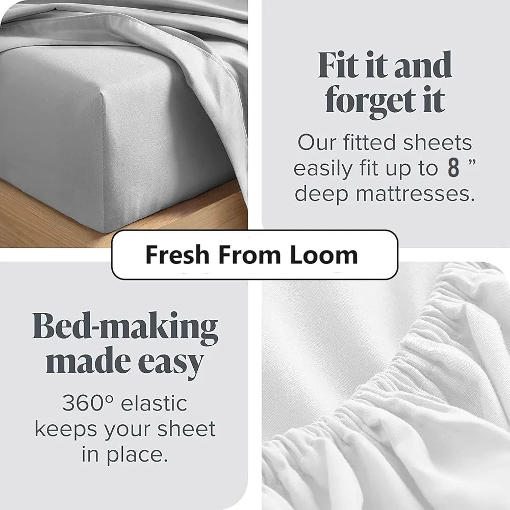 Fresh From Loom Elastic Printed Fitted Single Bed Bedsheet For Kids With One Pillow Cover Unicorn Small Single Blue 300 TC Teal