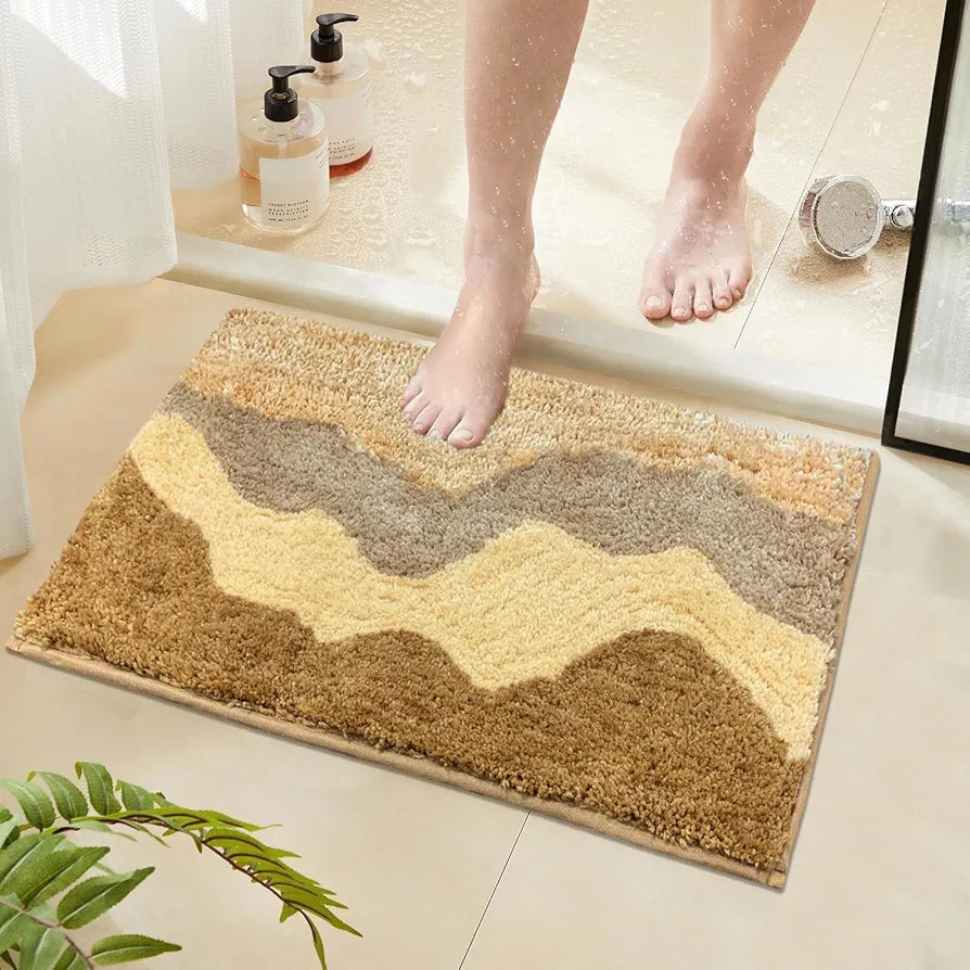 Luxe Home International Ruffle Bath Mat 40X60 Cm Colour White