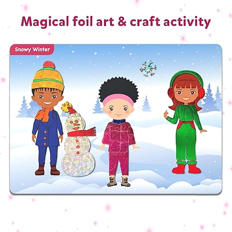 Skillmatics Art & Craft Activity Foil Fun Dress Up No Mess Art for Kids Creative Activity
