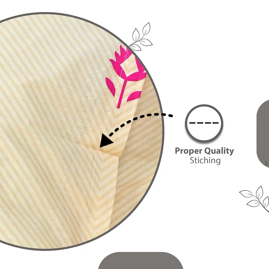 Divine Casa 144 TC Cotton Supersoft Cotton Feel Bedsheets for Double Bed Colour Pink