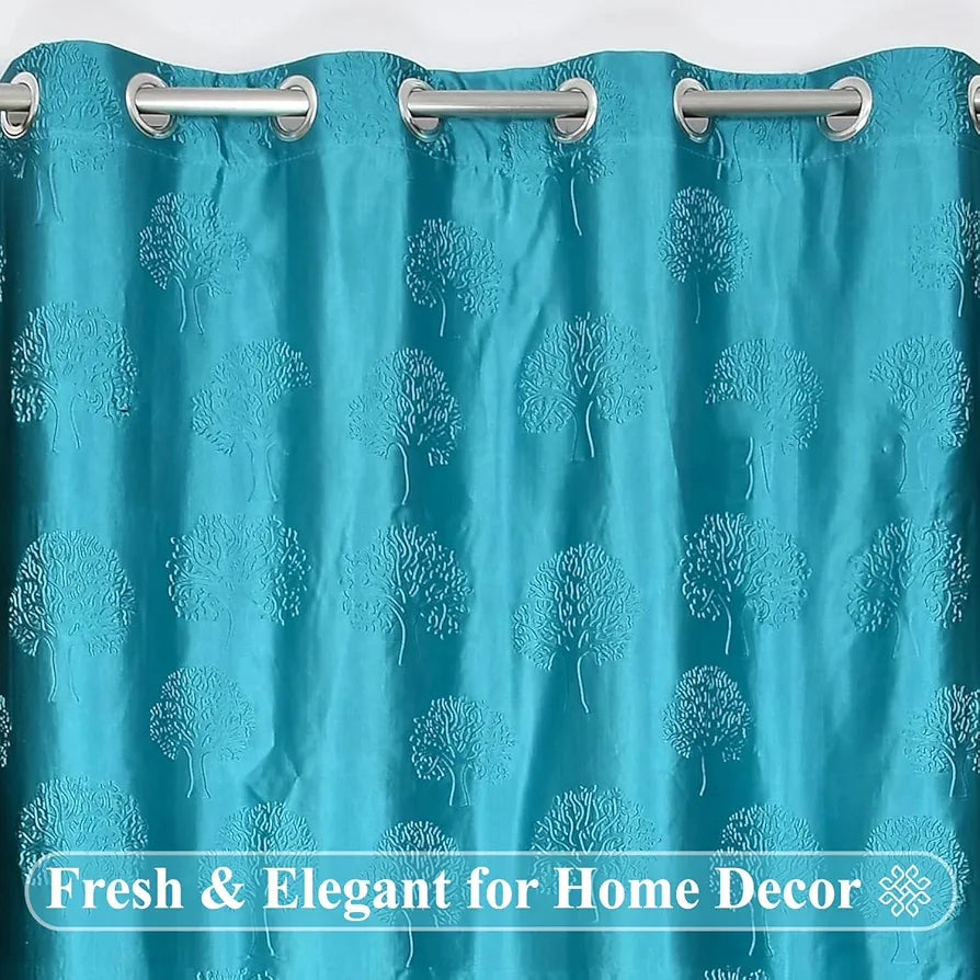 Fresh From Loom Window Curtains 6 Feet Long High Tenacity Yarn Polyester Punch Curtains Premium