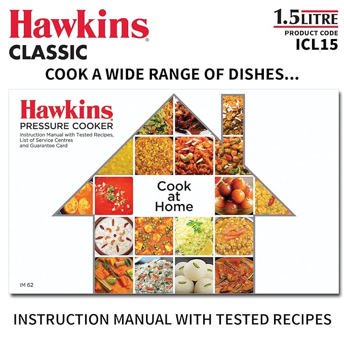 Hawkins 2 Litre Classic Pressure Cooker Tall Design Induction Inner Lid Cooker