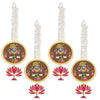 Handmade Artificial Shree Nath Ji Decorative Hanging with Lotus & Garland Set of 4