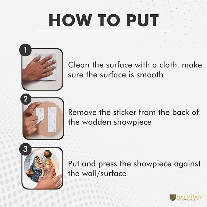 Artvibes Decorative Mdf Wooden Wall Hanging Decoration Item for Home | Pack of 11 Pieces