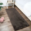 Luxe Home International Ruffle Bath Runner 2 X 5 Ft Colour Cocoa