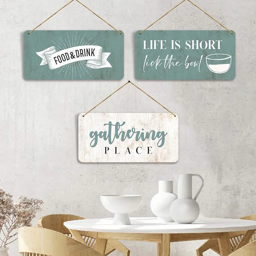 Kotart Kitchen Quotes Wooden Wall Art Hanging for Restaurant Bar Dianing Area 3