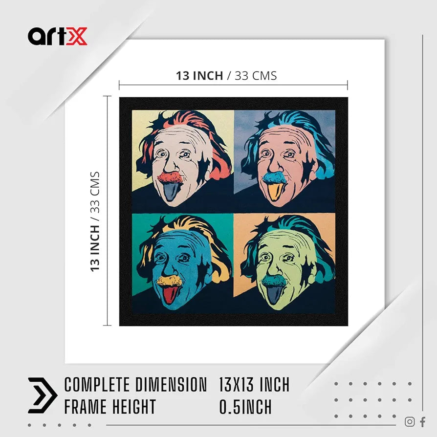 ArtX Paper Albert Einstein Wall Art Painting Multicolor