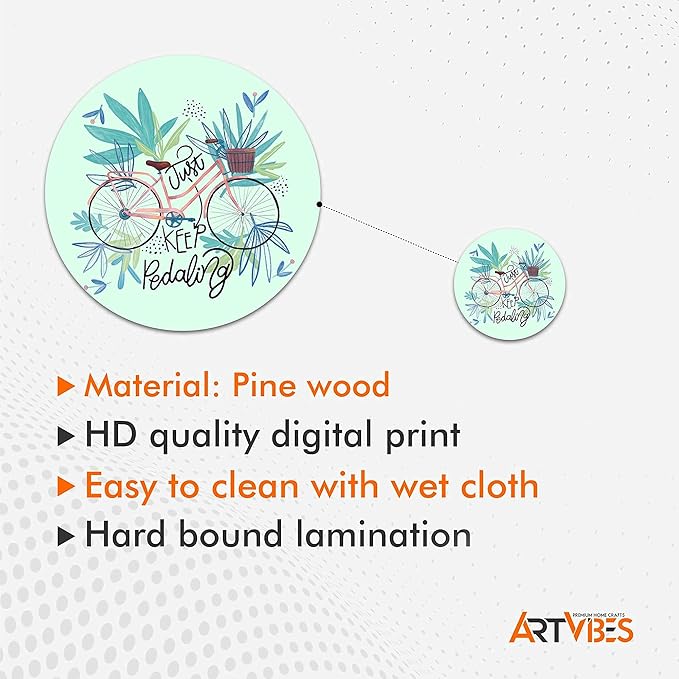 Artvibes Nature Designer Mdf Wooden Wall Hanging for Home | Set of 11