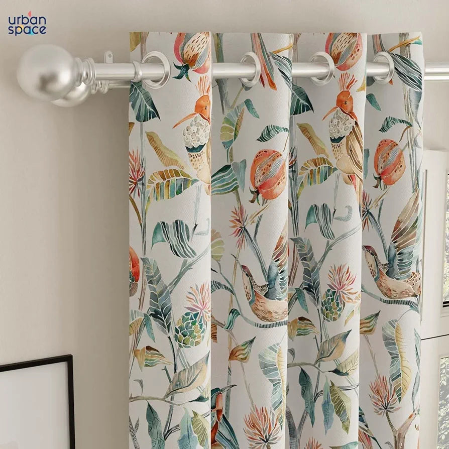 Urban Space Digital Printed Blackout Curtains for Door Bedroom Room Darkening Blackout Kids Decorative Curtains King Fisher