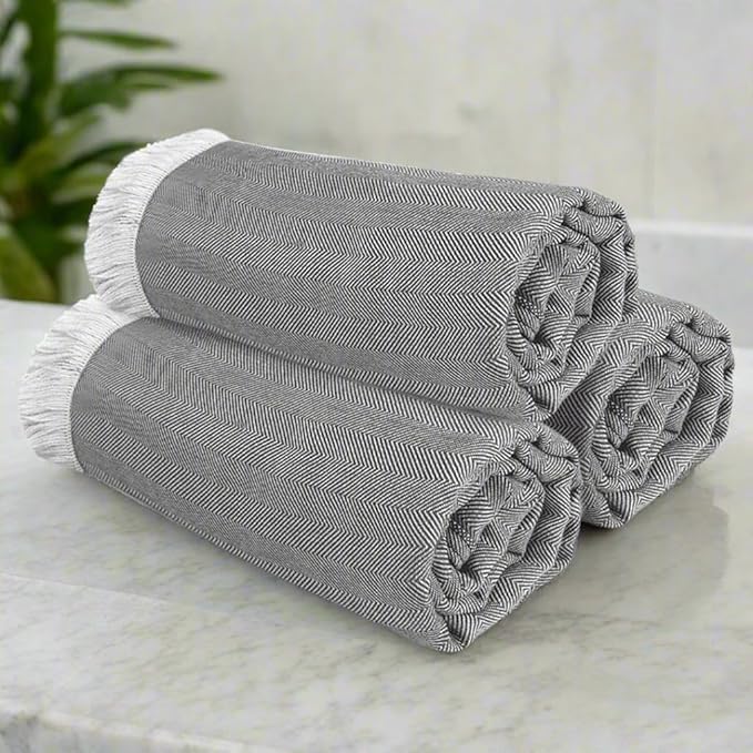 Heelium Bamboo Bath Towel Ultra Soft & Lightweight Highly Absorbent & Fast Drying Turkish Towel for Bath