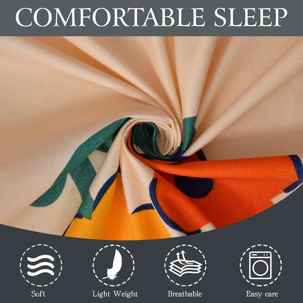 Fresh From Loom Elastic Printed Fitted Bedsheet For Kids For Single Bed With 1 Pillow Cover Small Single Beige 300 TC Pale