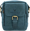 Leather Sling Messenger Bag for Men I Multipurpose Crossbody Bag I Travel Bag with Adjustable Strap I Utility Bag I 8.5 inch | Blue Hunter