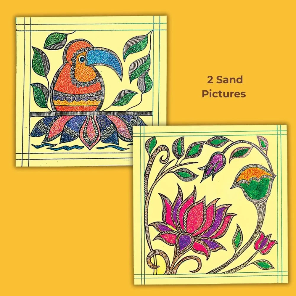 TOYKRAFTT DIY Indian Art Forms, Art and Craft Kit for 9-12 Year Olds, Gifts for Girls & Boys - Madhubani Art