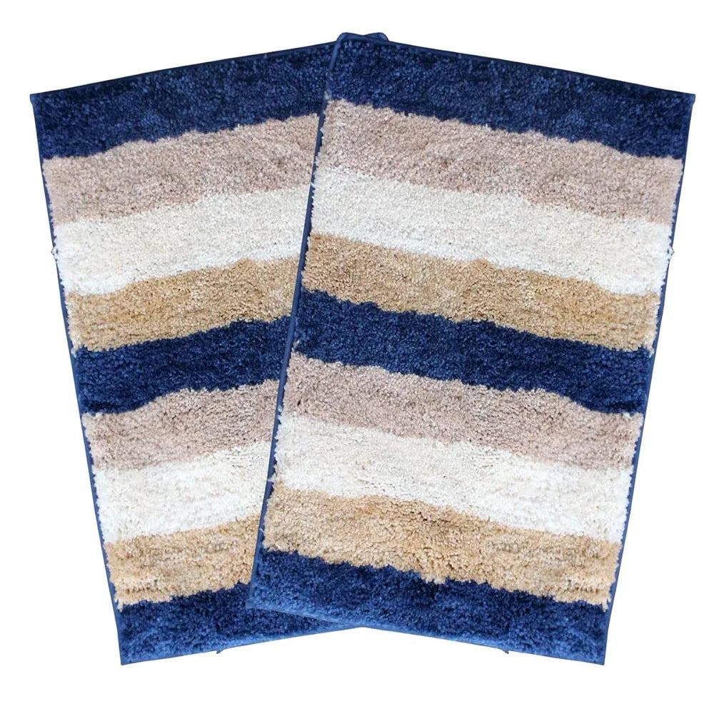 Luxe Home Jericho Doormat 2500 GSM Super Soft Microfiber Anti-Skid Mat Colour Sky 40x60 cm (Pack of 2)
