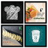 Kotart - Cooking Quotes Wall Posters with Frame Framed Kitchen Poster Set of 4 Design33