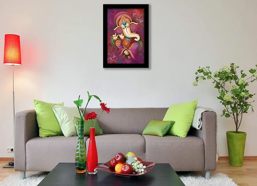 Lifehaxtore Ganesha Art Framed Painting