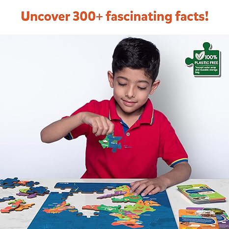 Skillmatics India Map Puzzle Educational Toy For Learning Facts About India