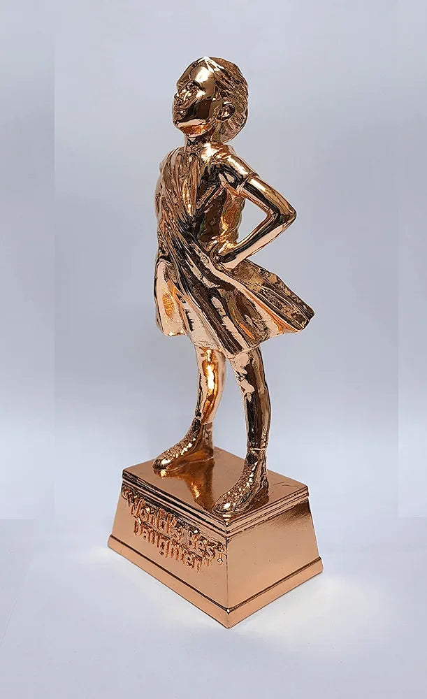 Gold Art India World's Best Daughter Figurine Rose Gold Plated