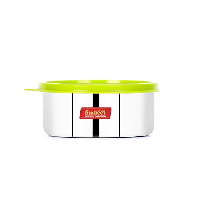 Sumeet Stainless Steel Airtight & Leak Proof Food Storage Containers Set of 1 Pc - 375 ml
