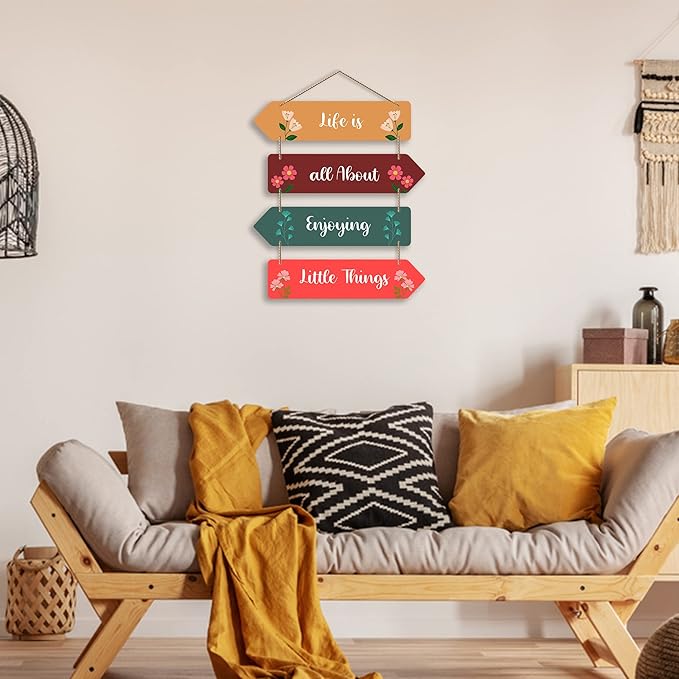 Artvibes Motivational Quotes Decorative Wall Art Mdf Wall Hanger for Living Room | Artworks Wall Hangings
