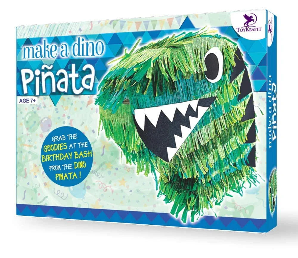 Toykraft: Dino Pinata, Make A Dino Pinata - Craft for 5 Year olds, Dinosaur Pinata For Birthday Party, DIY Craft Kit, Kids Craft, Craft Games, Craft Set for Kids 5-12, Gift for Boys & Girls
