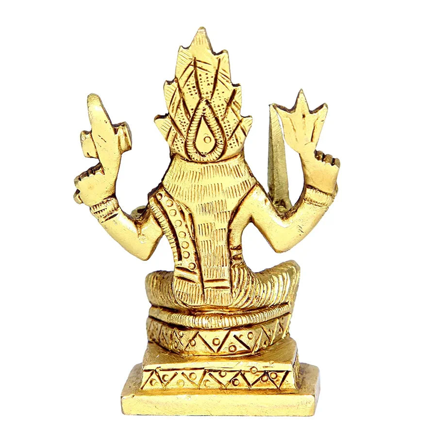 anciently Mariamman Statue Small | Brass Mariamman Idol | Mariamman Silai Small 7.8CM Height, Gold Colour