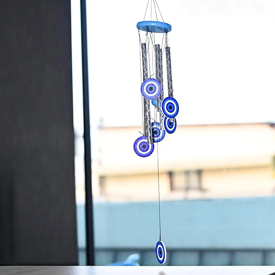 Zaicus 27-Inch Turkish Evil Eye Wind Chimes Wind Chime-013