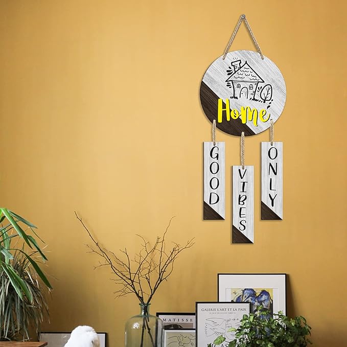 Sehaz Artworks Wooden Wall Hangings for Home Decoration Home Decor Items Good Vibes Only
