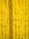 Artificial Marigold Garland Mala Flower Genda Phool Long for Decoration Yellow