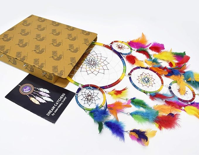 Asian Hobby Crafts Woven Wall Hanging Dreamcatcher | Multicolour