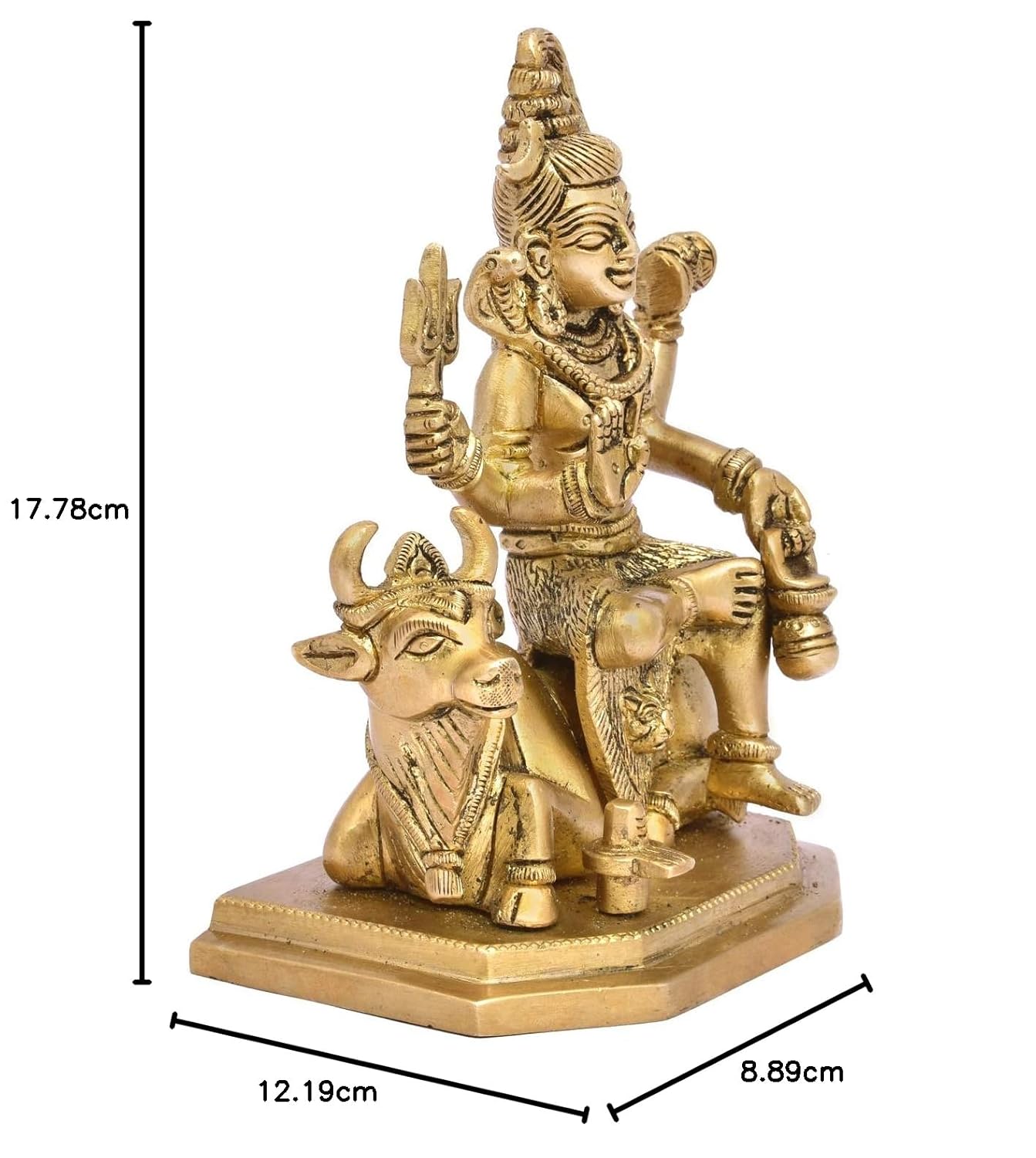 The Advitya Lord Shiva Brass Idol/ Shankar/ Bholenath Statue for Home Office Pooja Room Temple