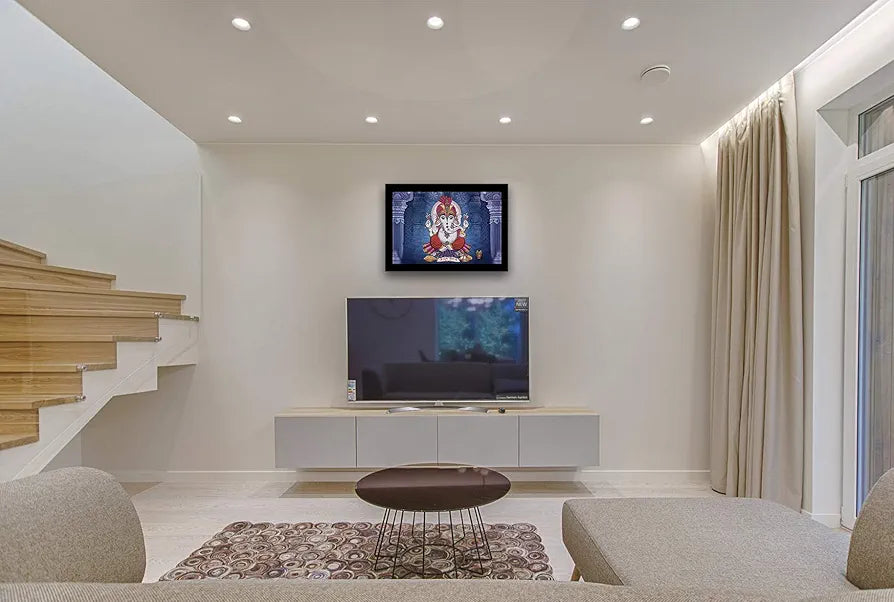 Lifehaxtore Prosperity Shubh Labh Ganesha Art Framed Painting