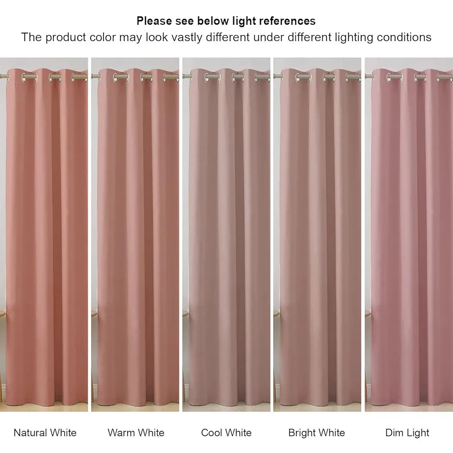 Cloth Fusion Blackout Window Curtains 5 Feet Long Set of 2 Peach Colour