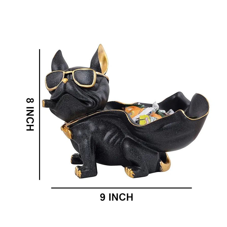 Zart Dog Showpiece for Home Decor showpiece Dog Bask Black