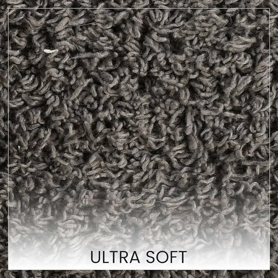 Sashaa World Solid Anti Skid Bathmat And Contour Set Colour Charcoal