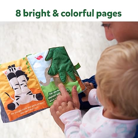 Skillmatics Peek A Boo Jungle Book Soft Cloth Book for Baby Infant & Toddler Toys