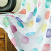 Homadorn Linen Sheer Printed Semi Transparent Curtains for Window Set of 2 Rainbow Circles