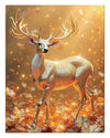 ArtX Canvas Vastu Golden Deer Wall Painting Big Size Canvas Painting