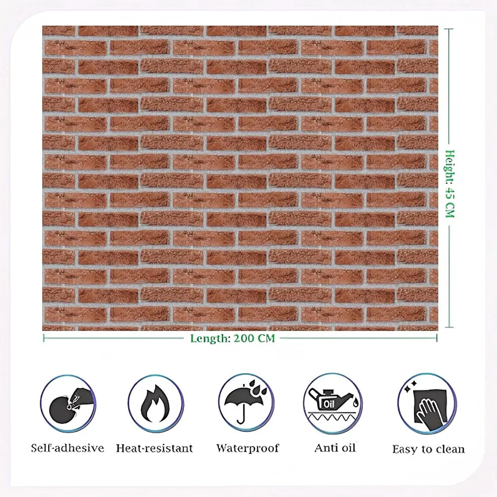 Indian Royals Decorative Wallpaperfor Home Bricks for House Stick Brick Wallpaper