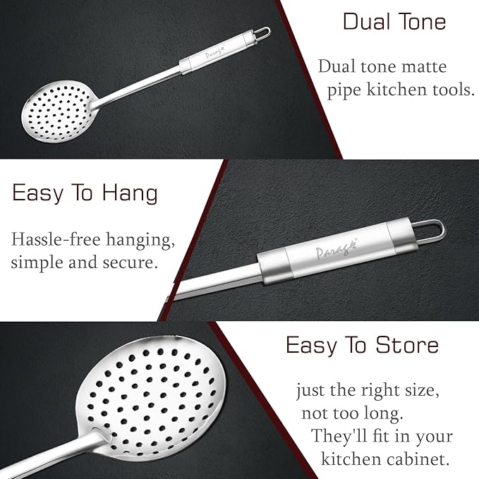 Parage 1 Pieces Stainless Steel Kitchen Tools for Home & Kitchen Skimmer 35.5 cms
