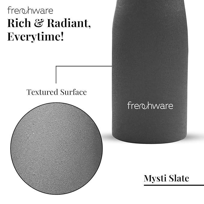 Frenchware Water Bottle 1 Litre, Stainless Steel, Premium SS 304, Misty Slate | Easy-to-Clean