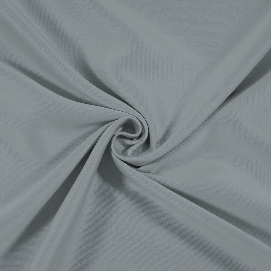Cloth Fusion Blackout Window Curtains 5 Feet Long Set of 2 Grey Colour